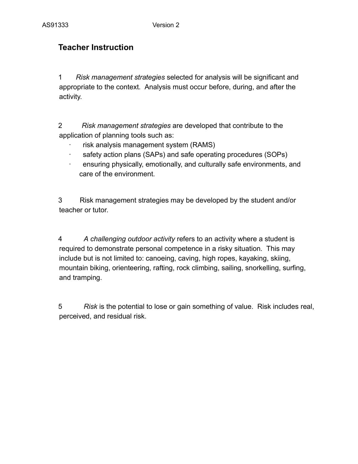 Level 2 Outdoor Education 91333  - Page 2