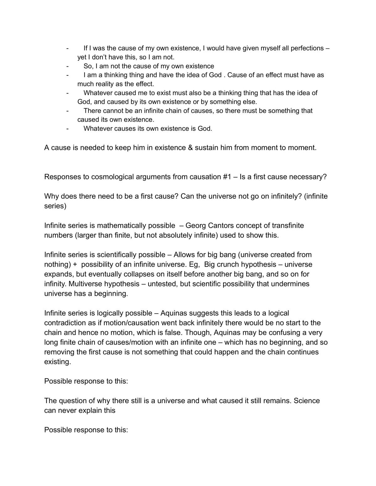 AQA A-Level Philosophy - Metaphysics of God Full A* Topic Notes  - Page 14