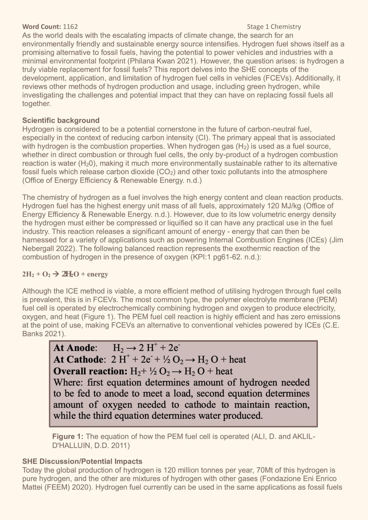 SHE Task on hydrogen fuel as a viable alternative to fossil fuels - Page 2