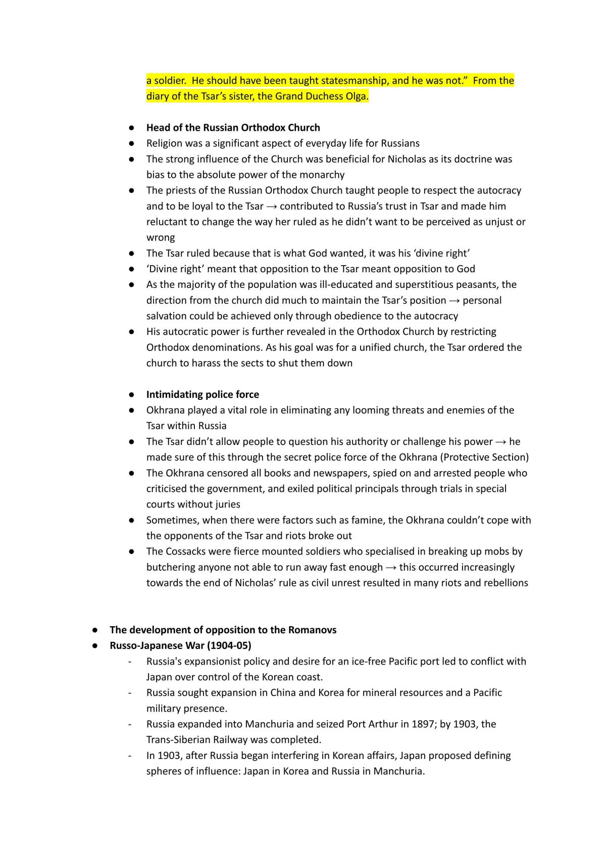 Decline of the Romanov Dynasty Notes - Page 11