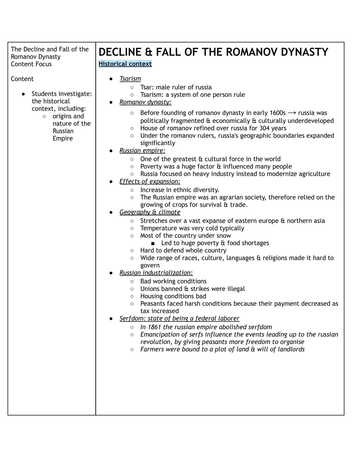 Modern History Preliminary Notes  - Page 2