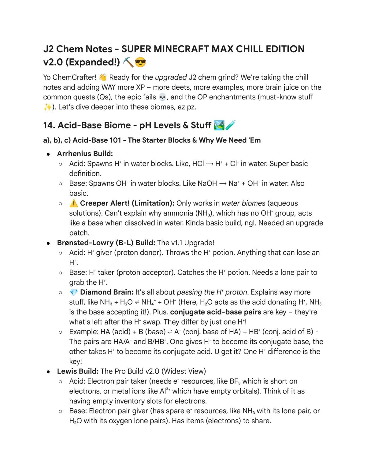  J2 Chem Notes: Expanded Minecraft Chill Edition  - Page 2