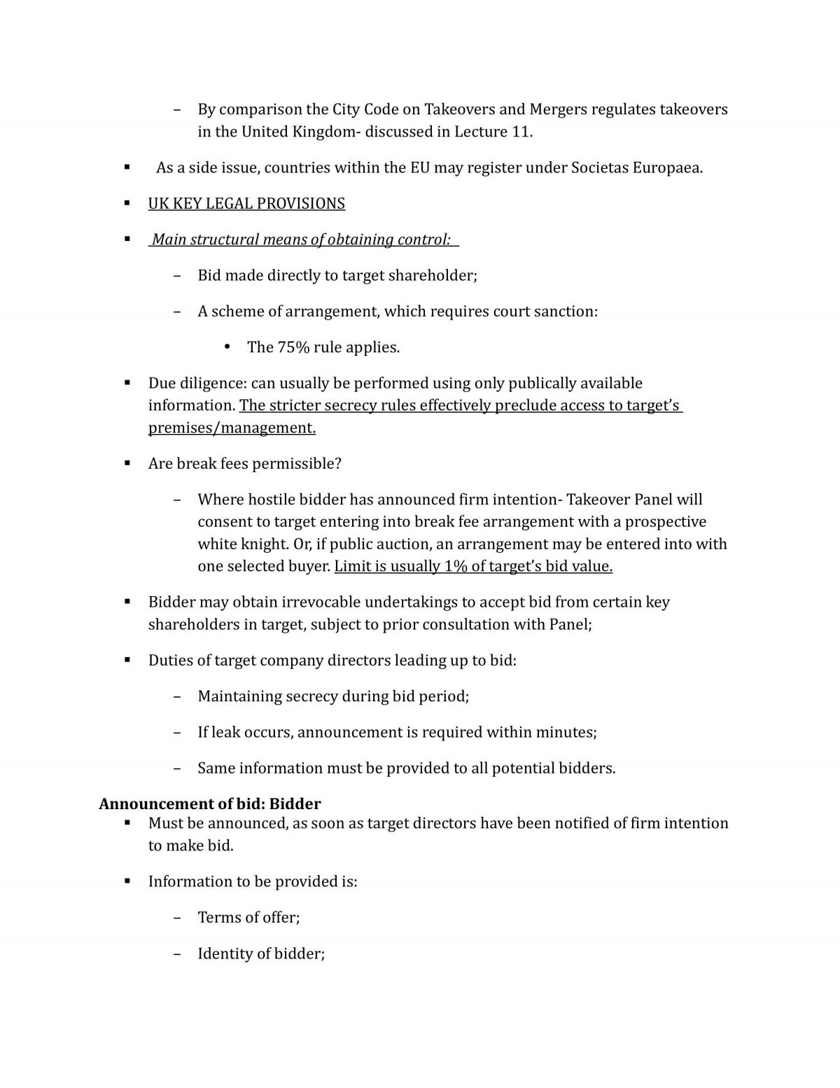 M&A Study Notes - Page 11