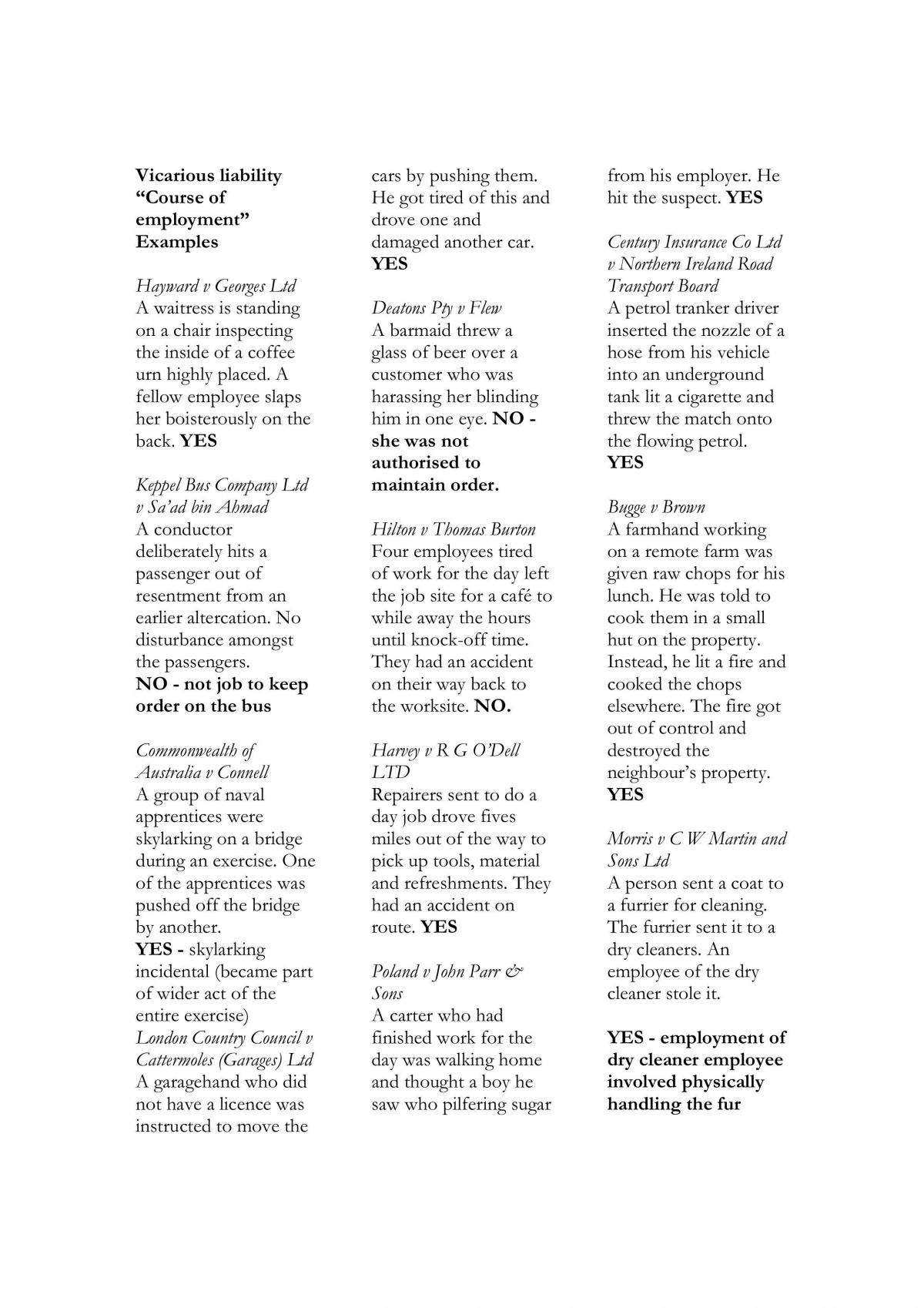 Torts Exam Notes - Page 13