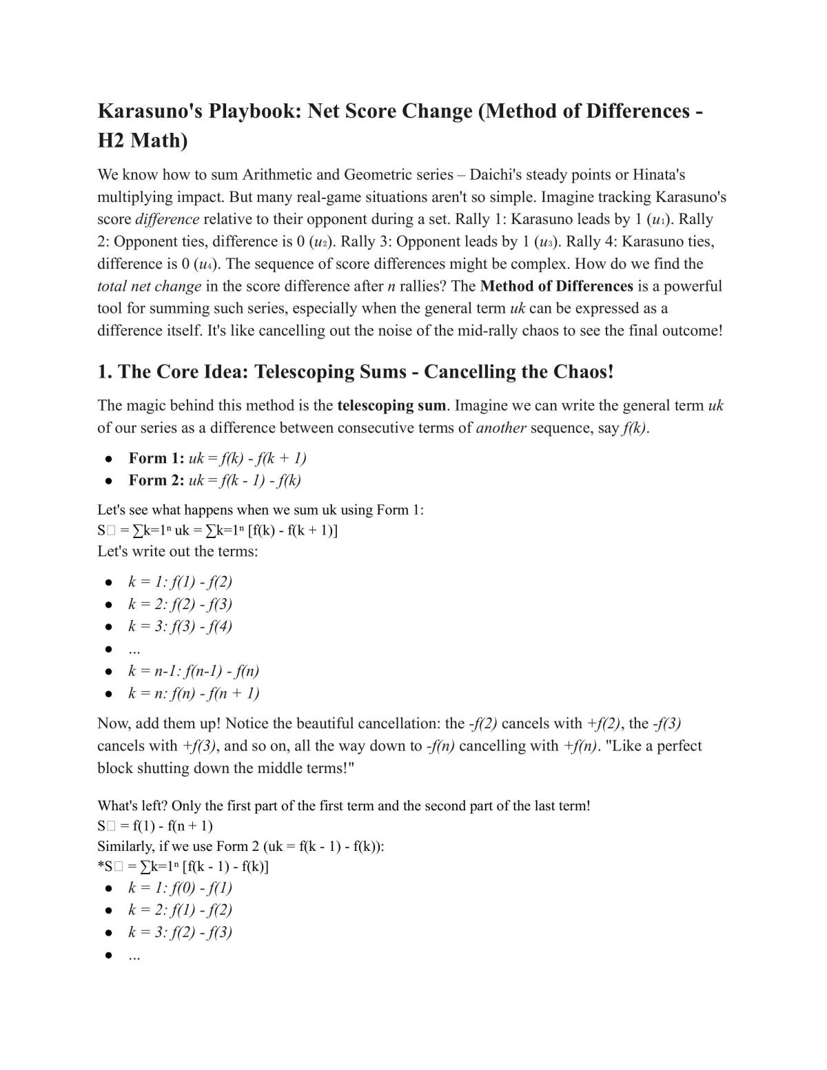 Karasuno's Playbook: Net Score Change (Method of Differences -  H2 Math)  - Page 2