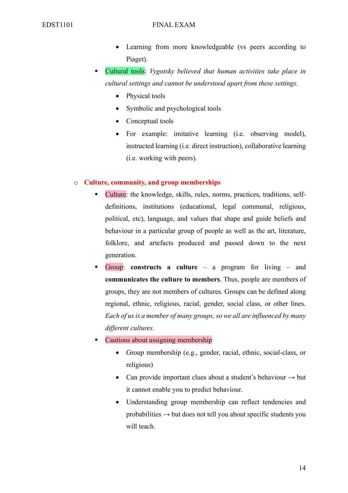 Full Notes for Final Exam - Page 14