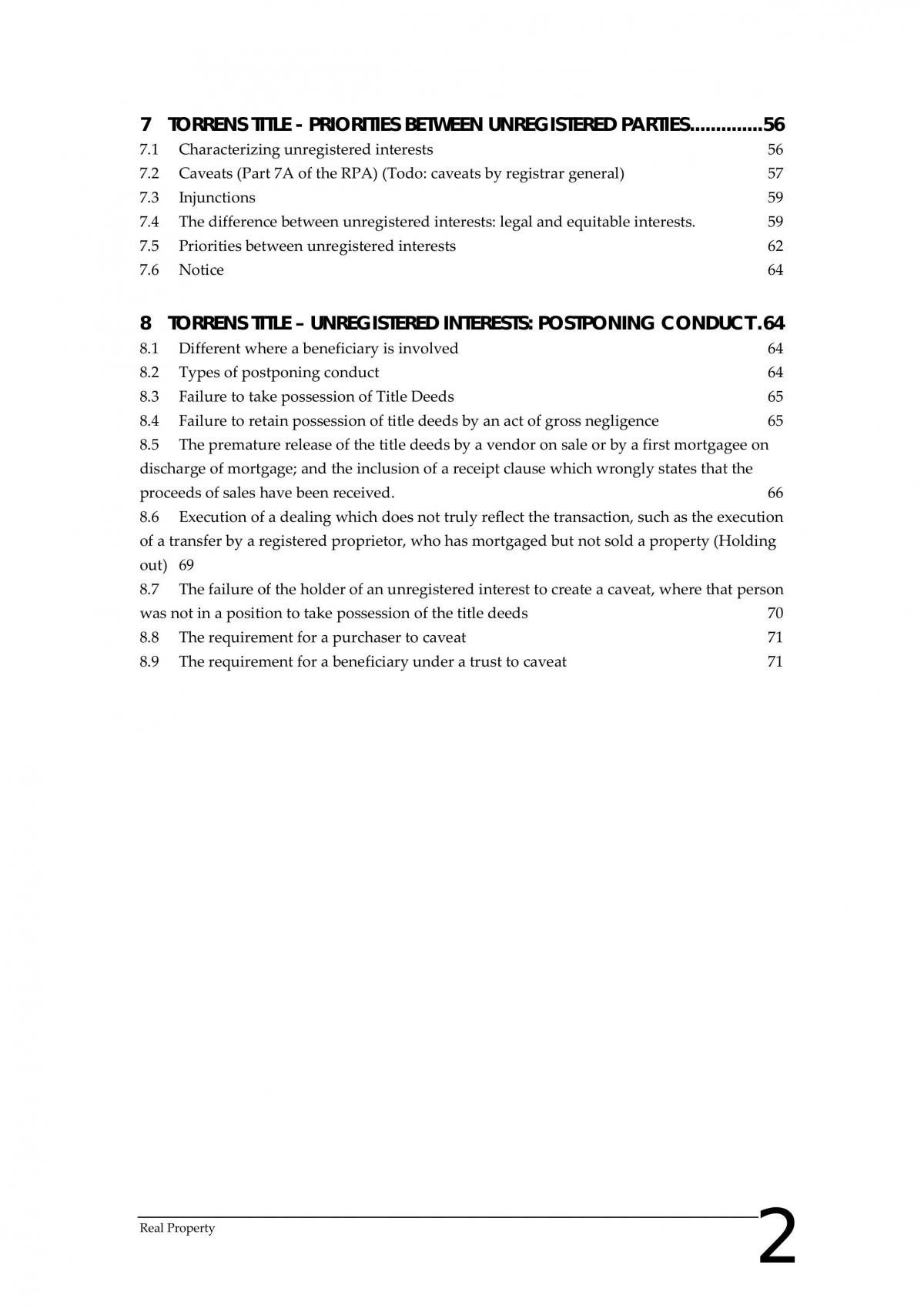Summary Notes - Of Unit Property Law - Page 2