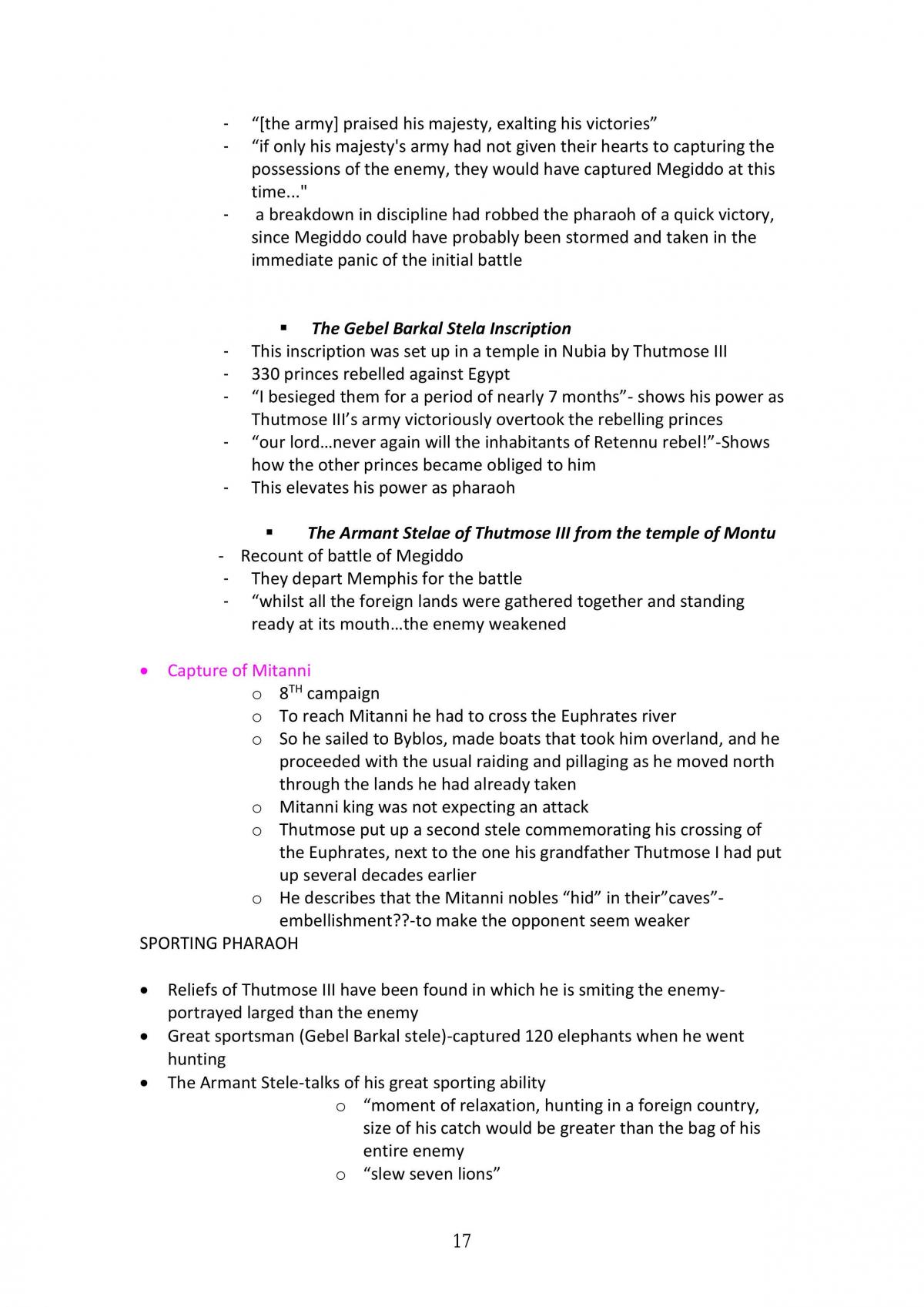 New  Kingdom Egypt Notes  - Page 17