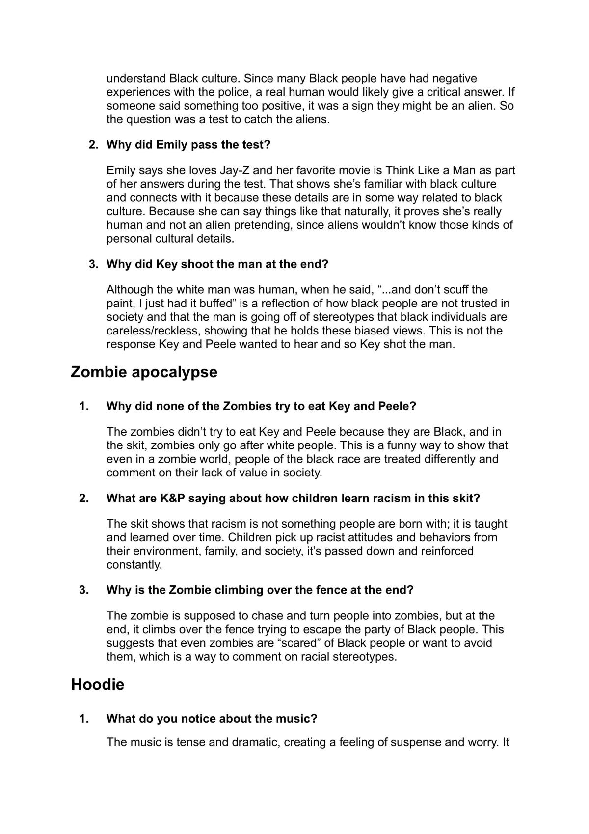 Visual Text - Get Out - Notes - Page 3