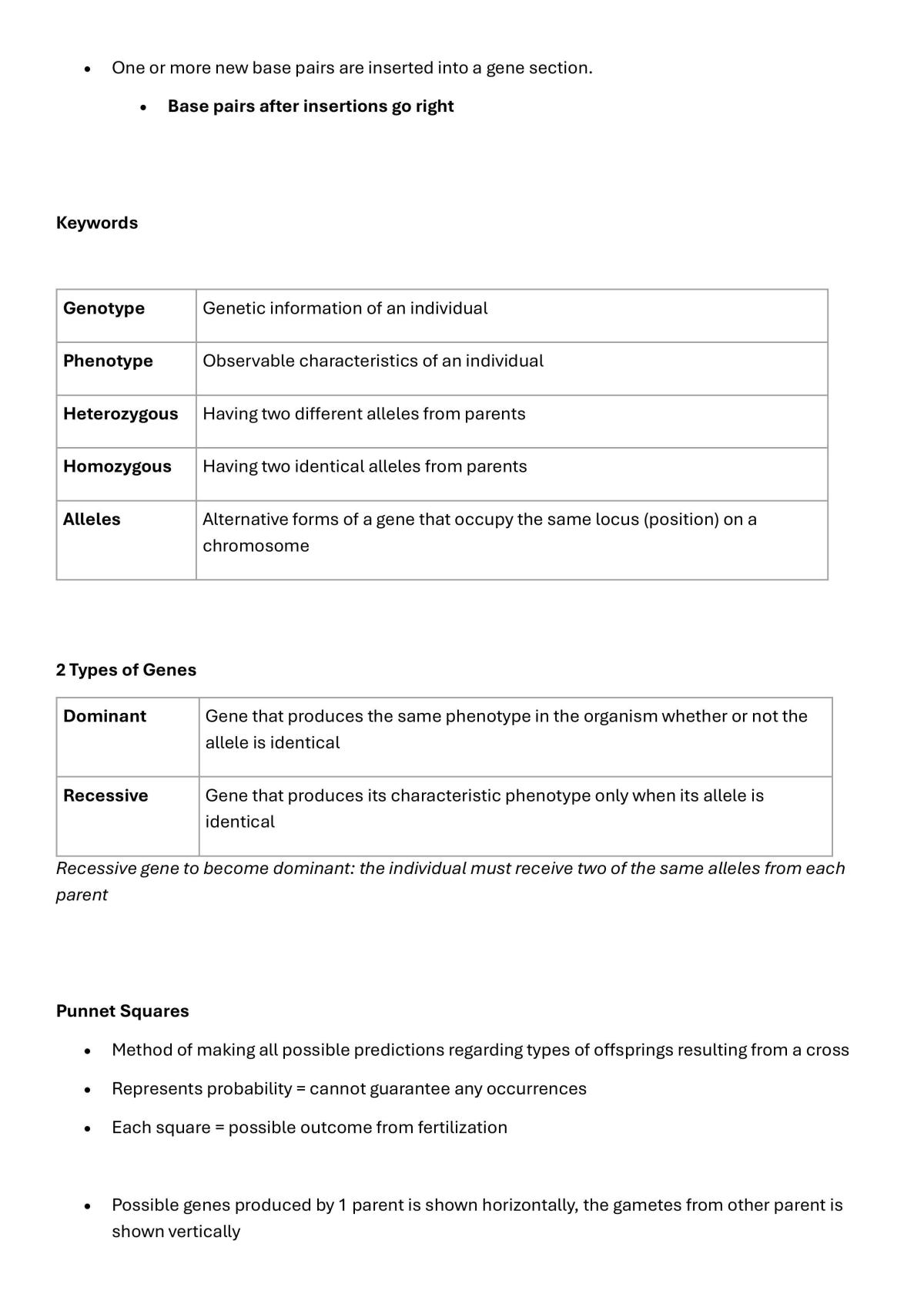 Biology DNA & Genetics Notes - Page 11
