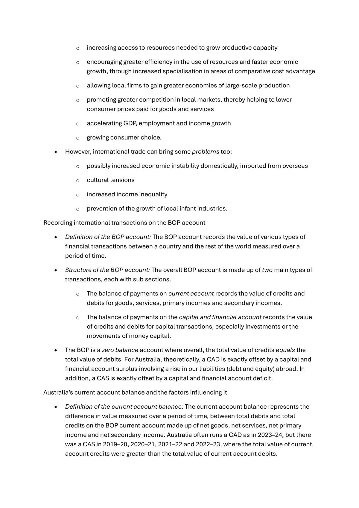 Vce Economics Unit 3/4 Exam Notes  - Page 13