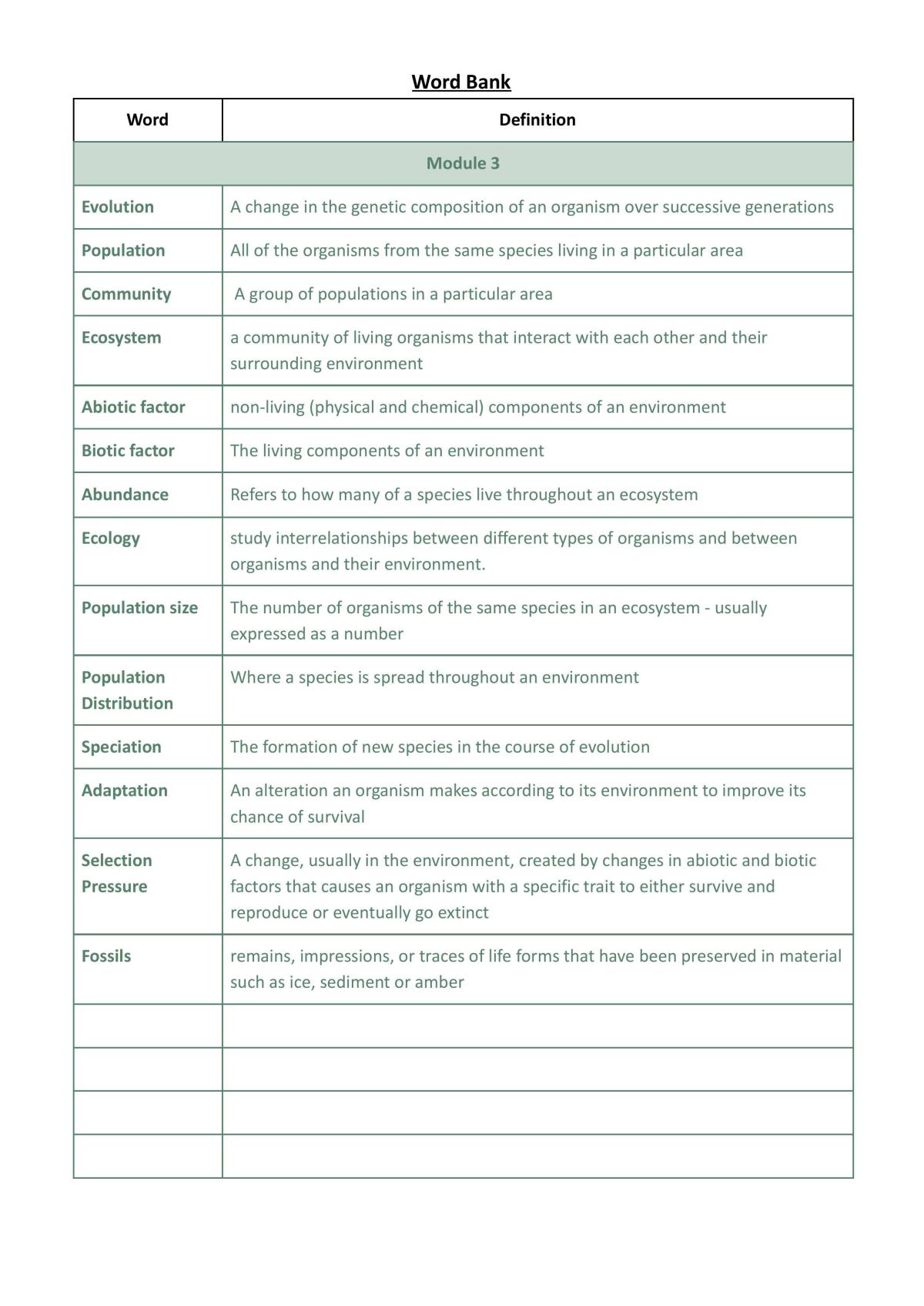 PRELIM BIOLOGY Module 3 (Ecosystem Dynamics) Study Notes - Page 2