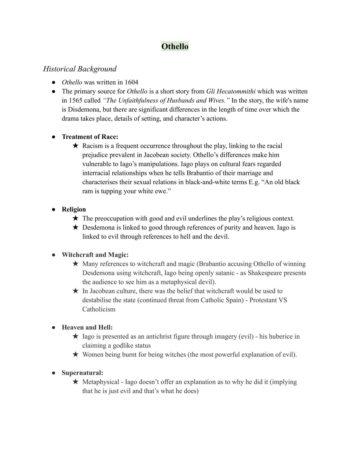 Othello - 90+ Notes - Page 2