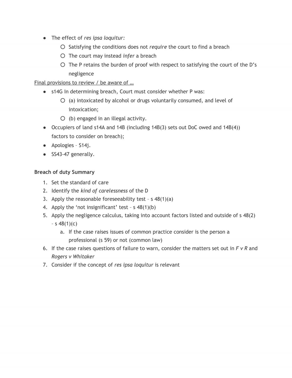 Torts Semester and Exam Notes - Page 39