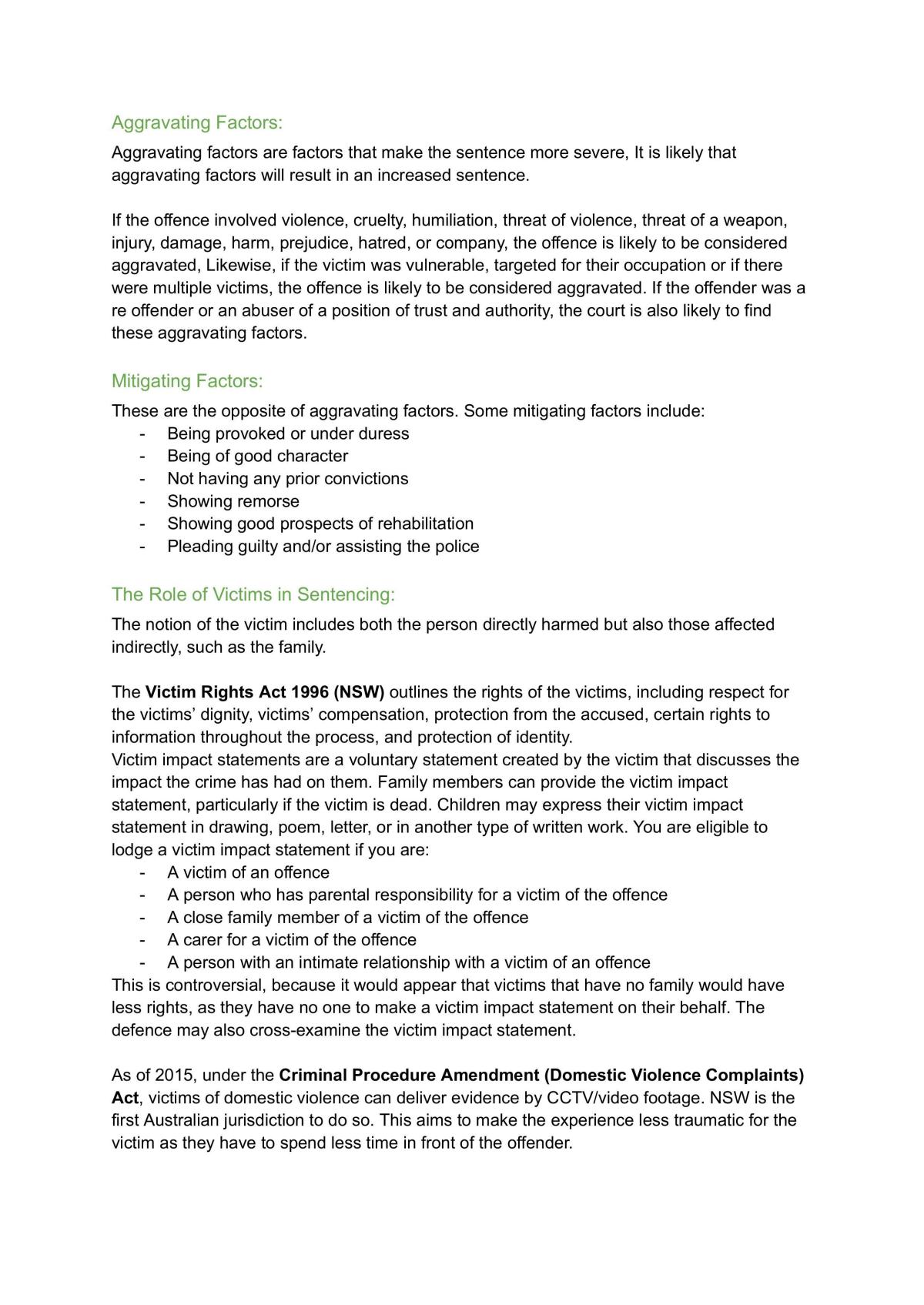 Extensive HSC Legal Studies Notes - Page 60