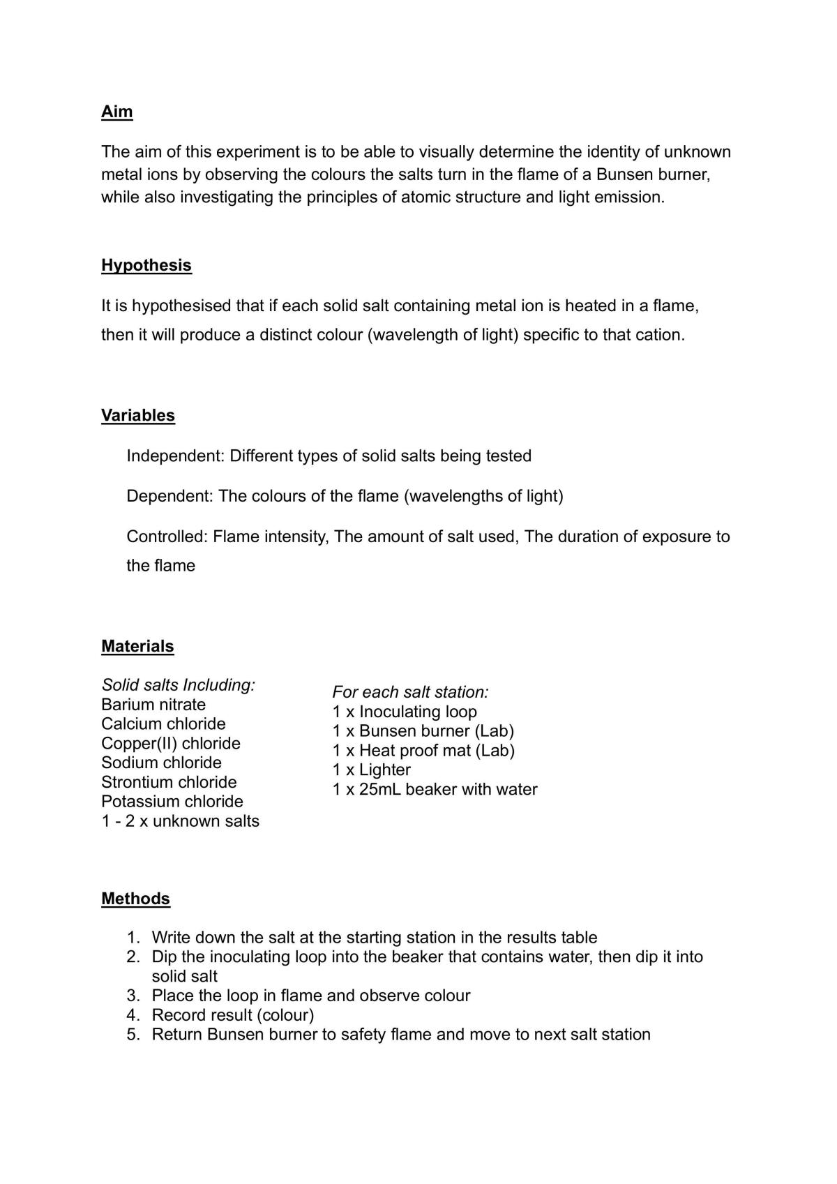 Flame Test Practical Report - Page 2