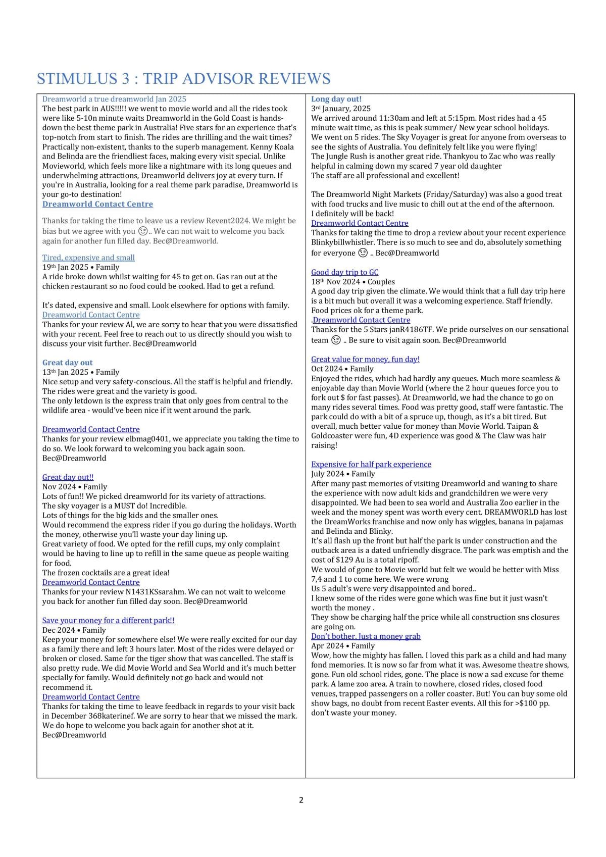 Dreamworld Stimulus - Page 2