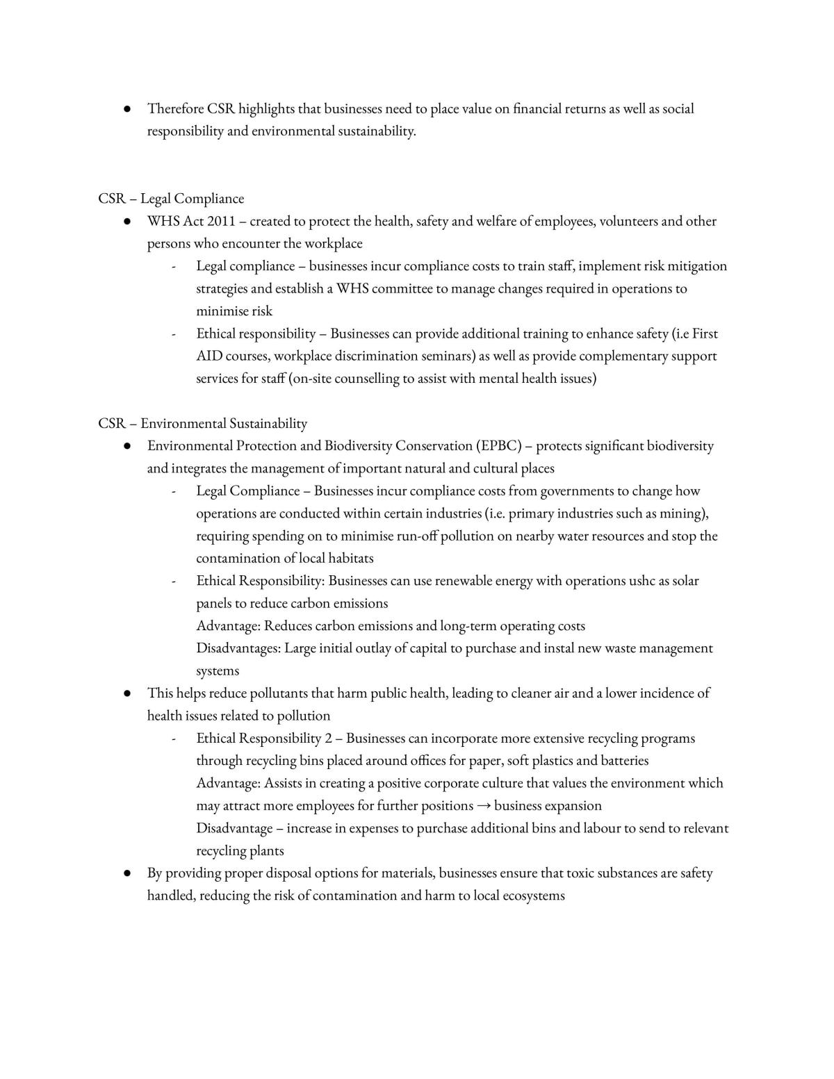 HSC Business Studies Operations Notes - Page 10