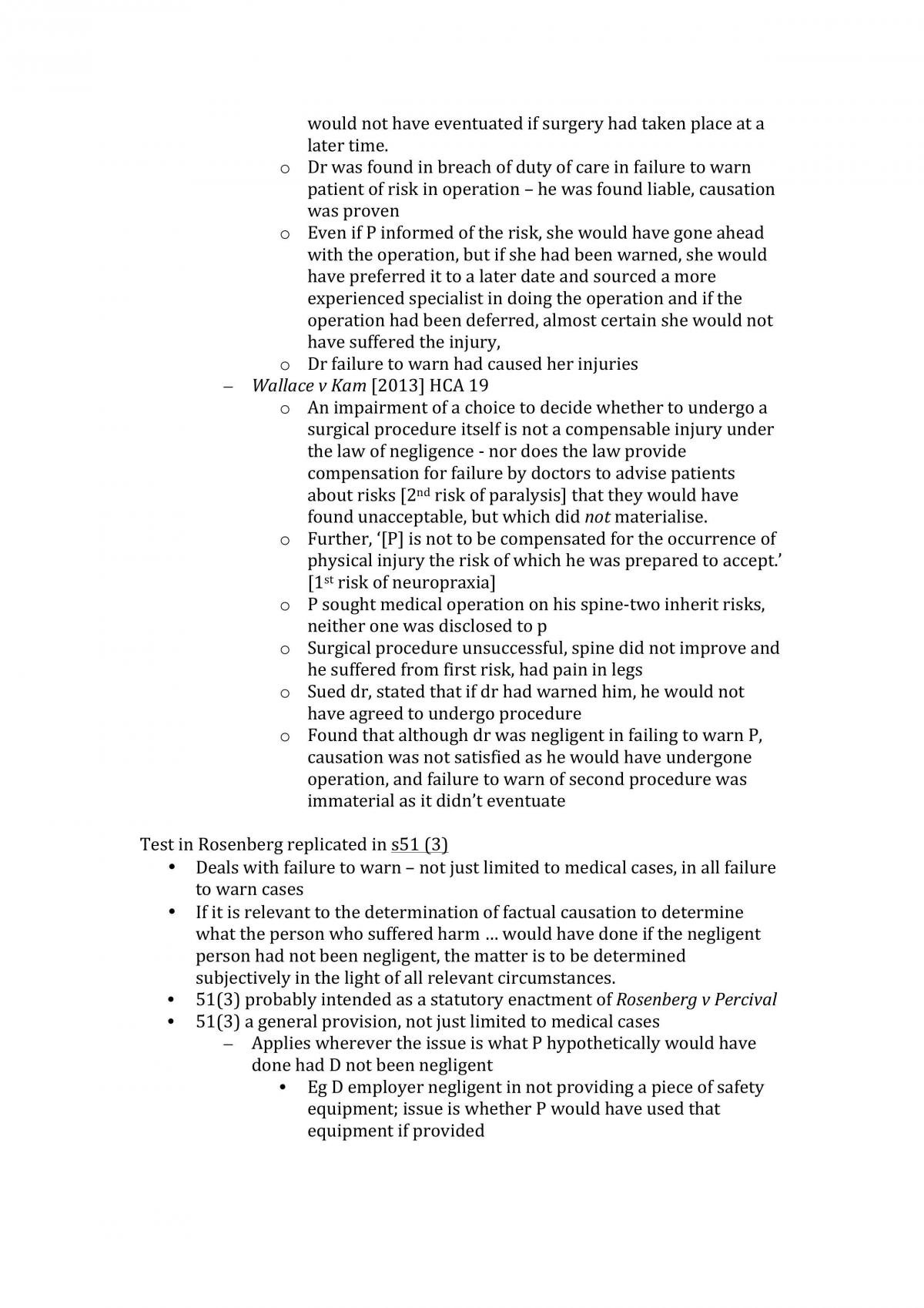 Extensive Torts Exam Notes. Assisted me in getting a HD for Exam.  - Page 37