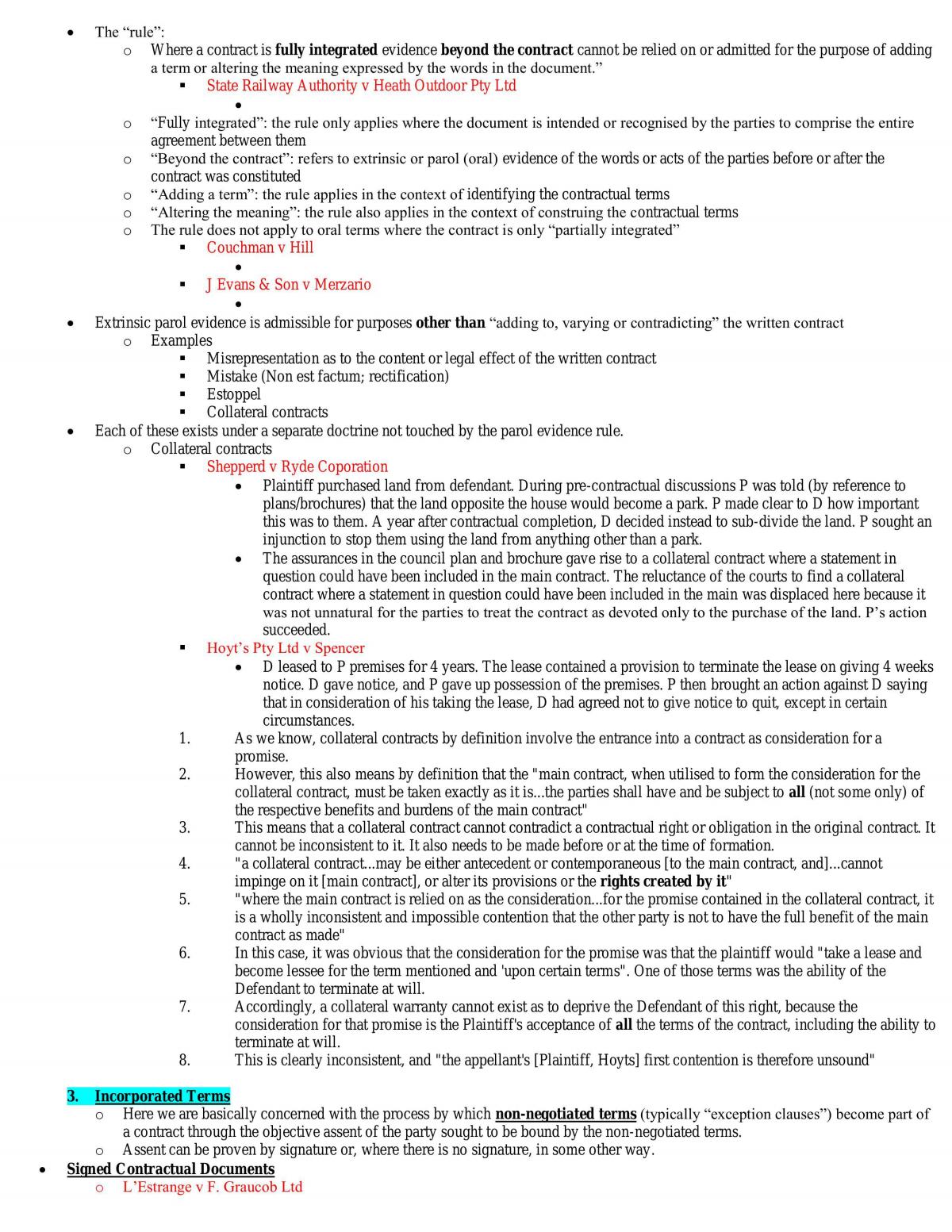 Contract full notes cases and summaries of important cases - Page 11