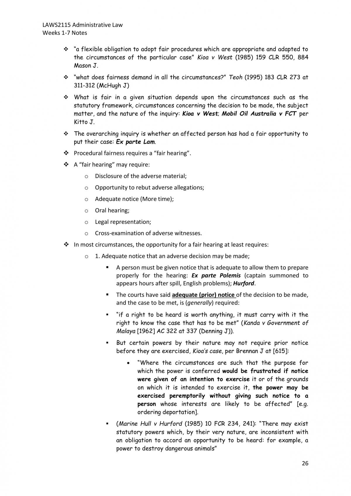 Admin Law Notes Weeks 1-7 - Page 26
