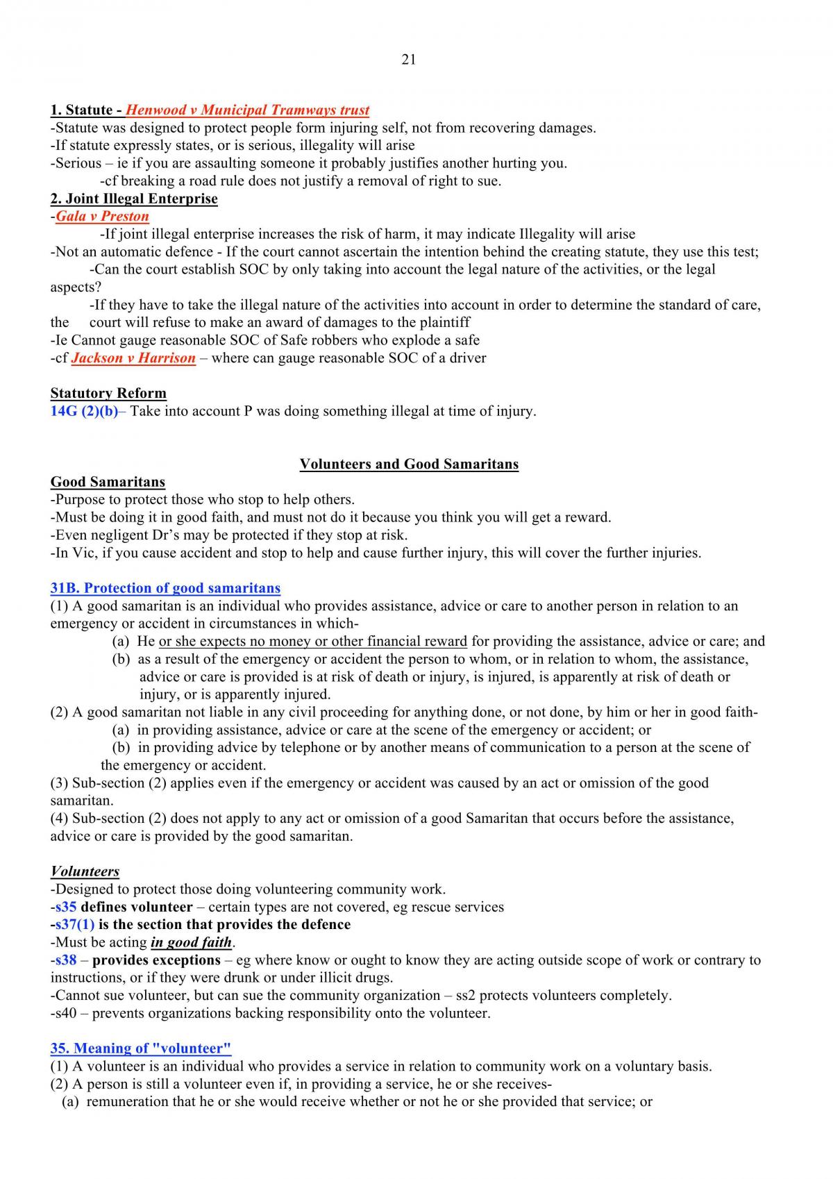 Torts B Negligence Notes - Page 21