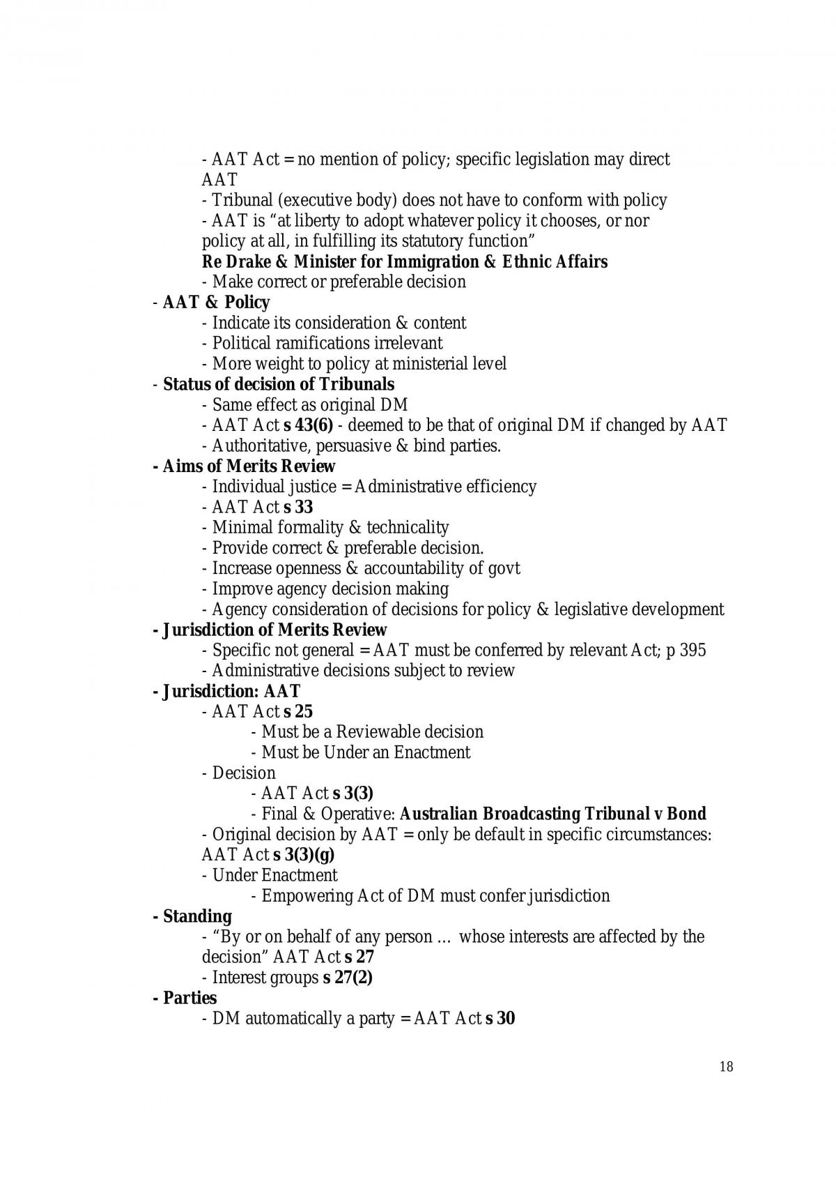 Administrative Law Notes - Page 18