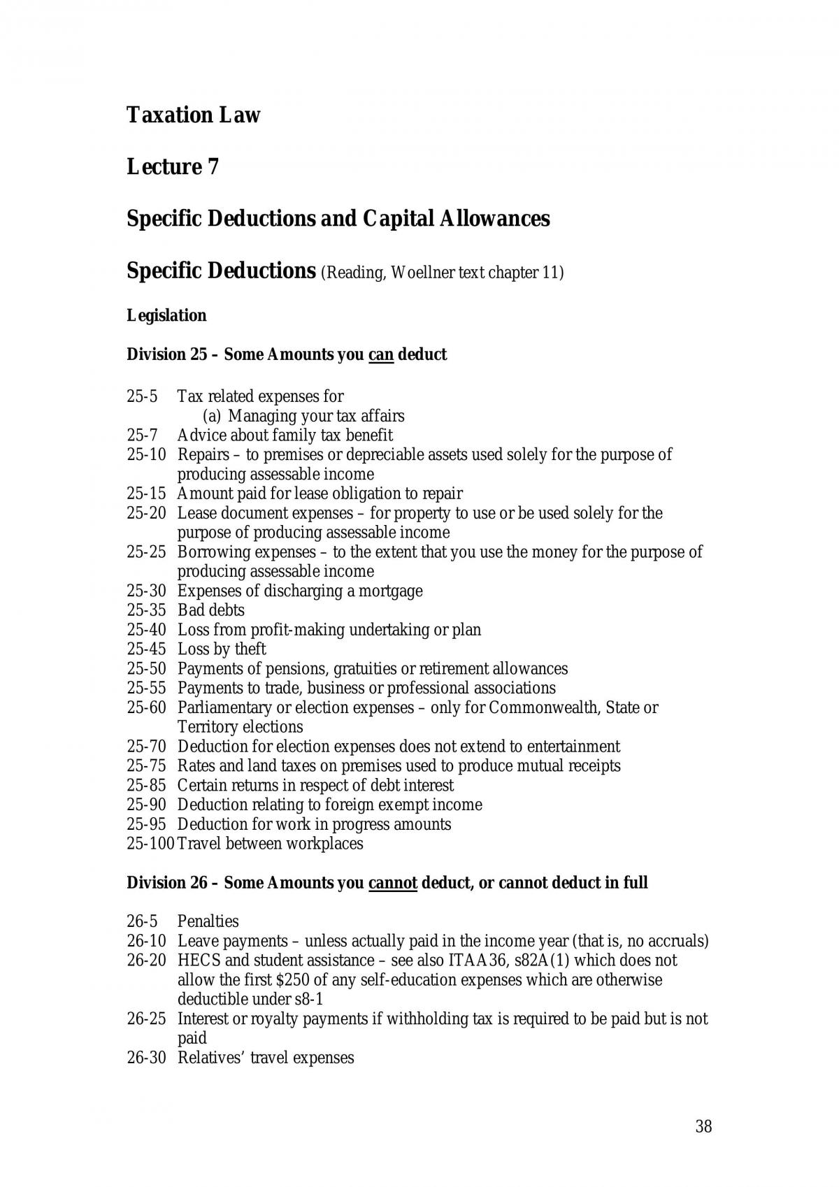 Course Notes Summary - Page 38