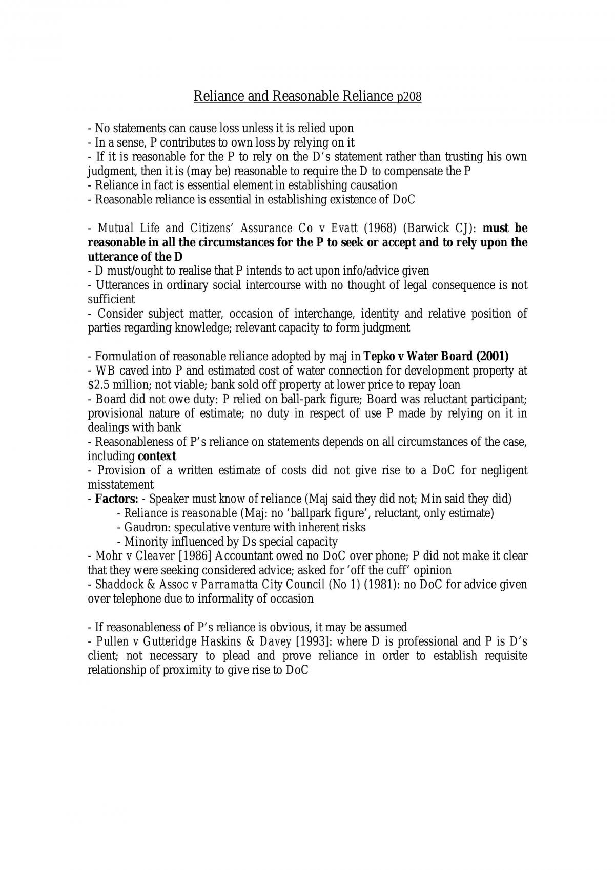 Torts Notes - Page 49
