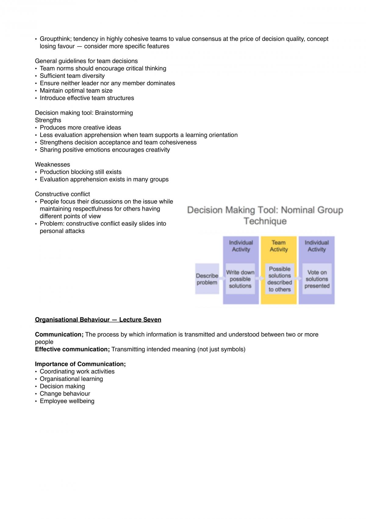 Organisational Behaviour Notes  - Page 16