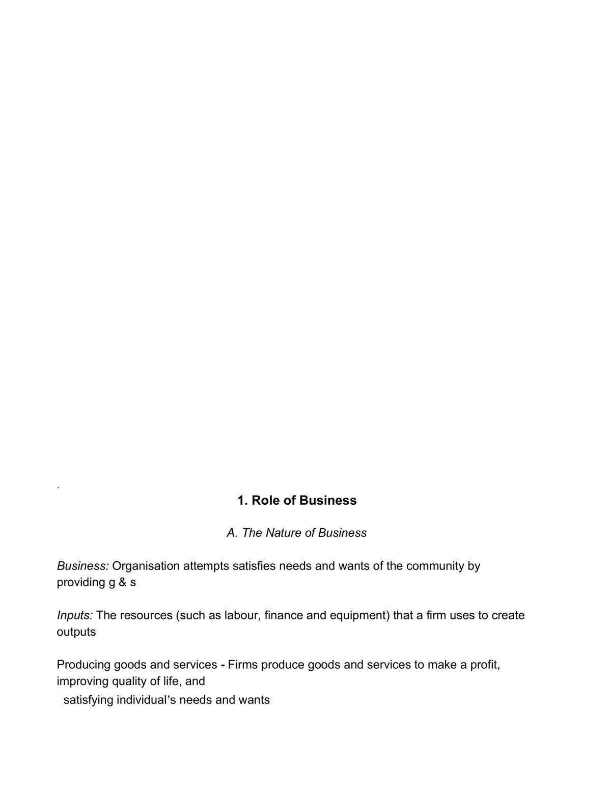 Preliminary Business Studies Notes - Page 4