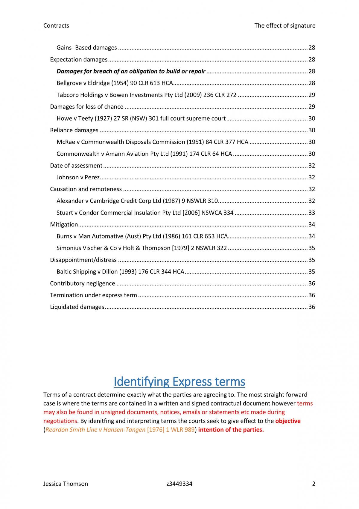 Exam Notes for Contracts - Page 2