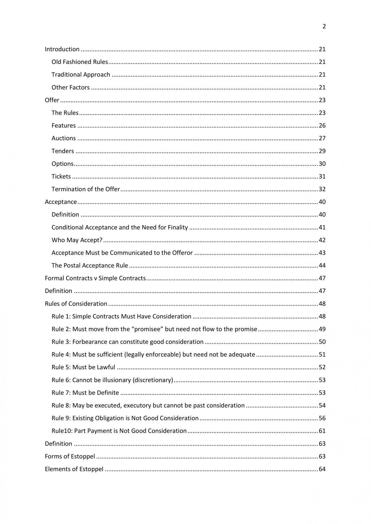 Contracts Full Exam Notes  - 358 Pages - Page 2