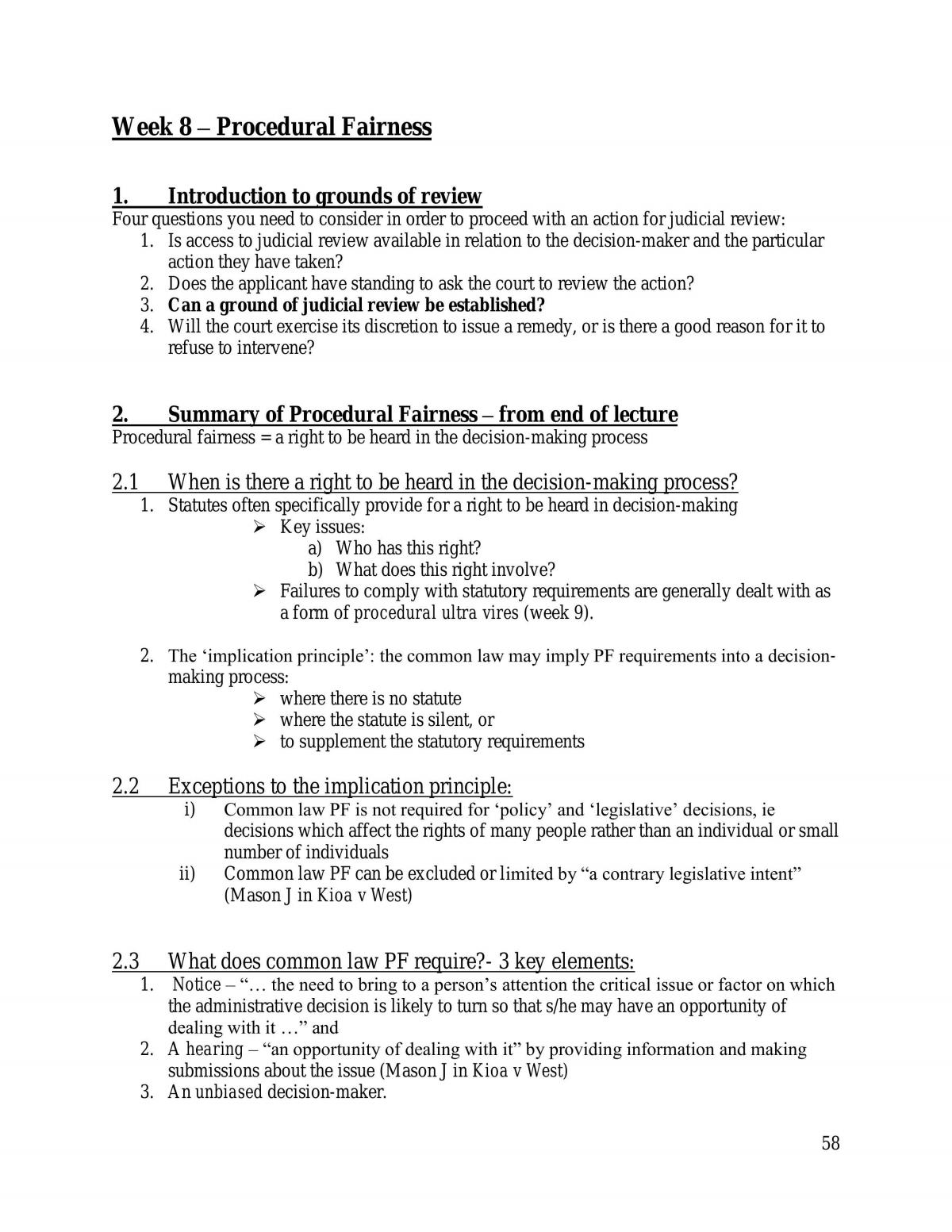Administrative Law Notes - Page 58