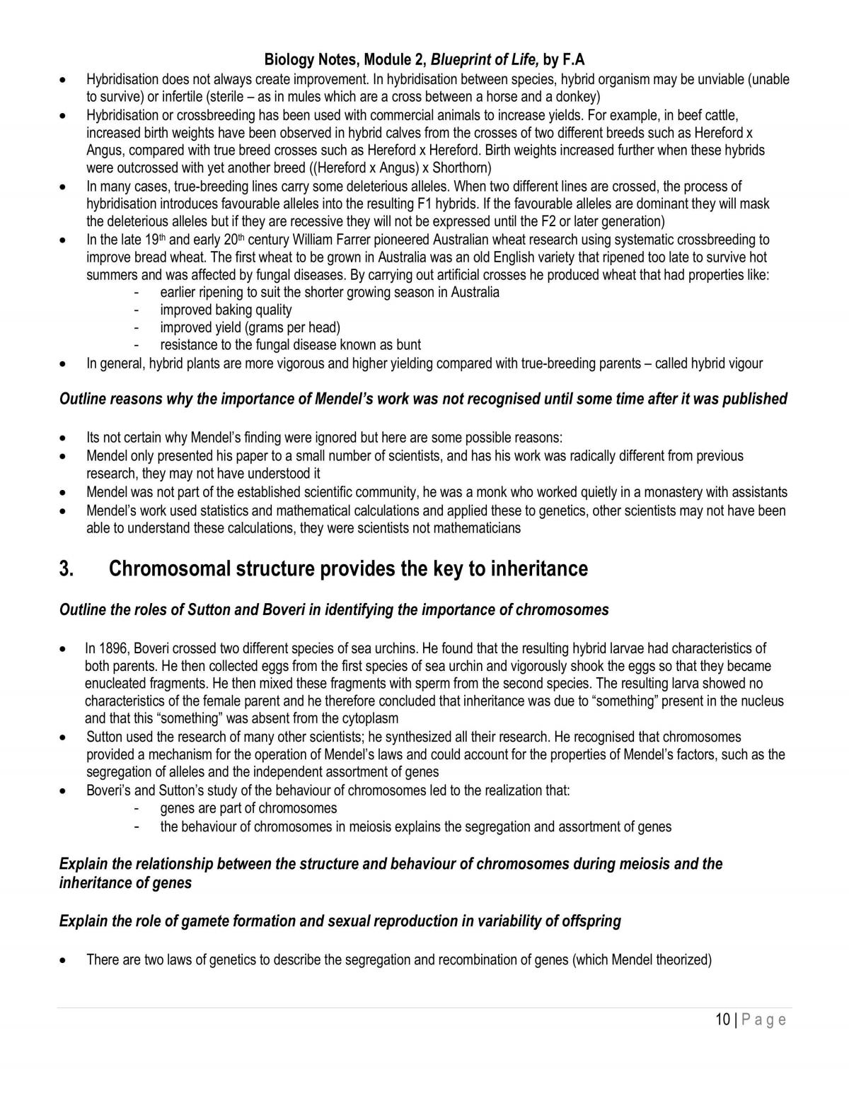 Blueprint of Life Notes - Page 10
