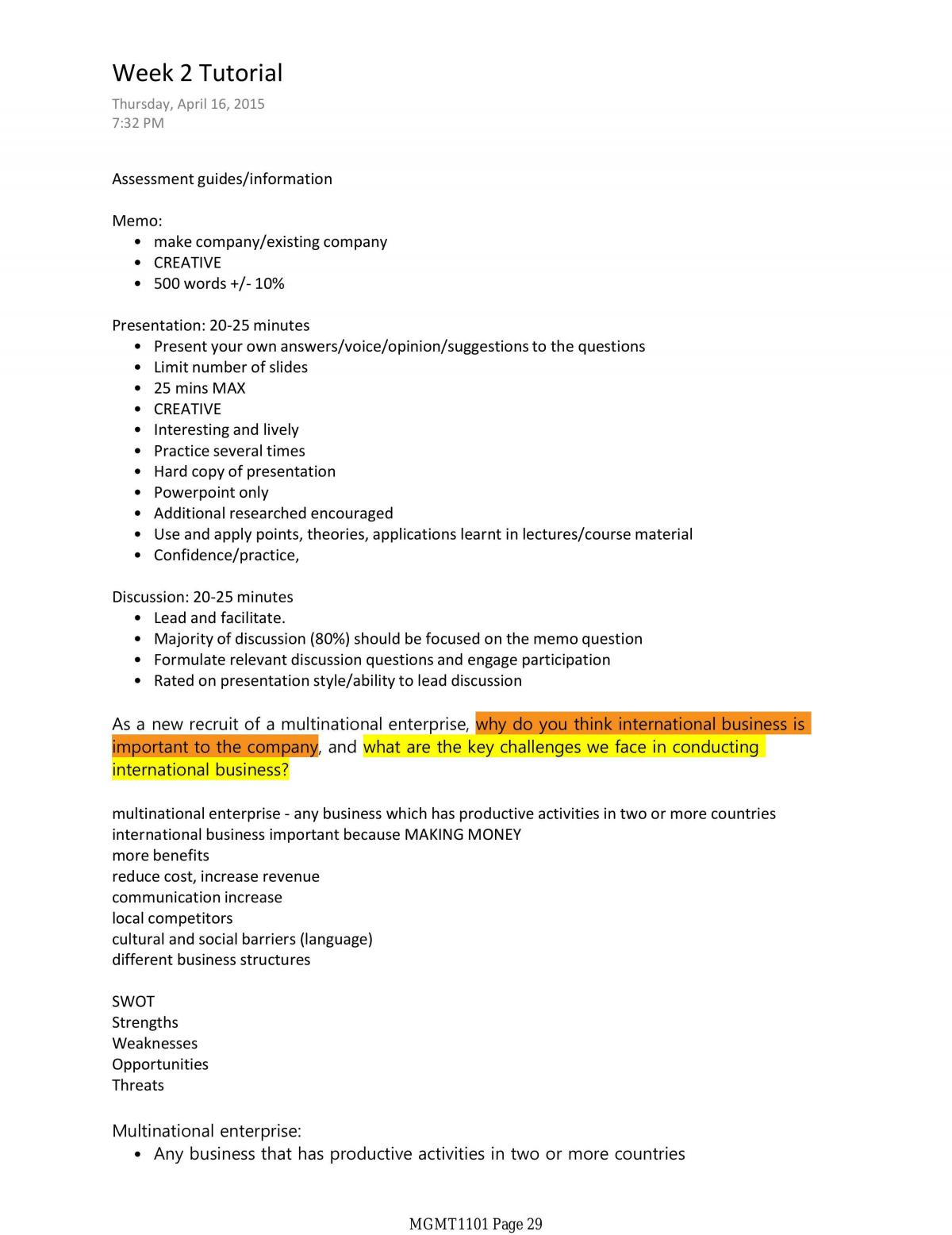 Global Business Environment Complete Study Notes - Page 29
