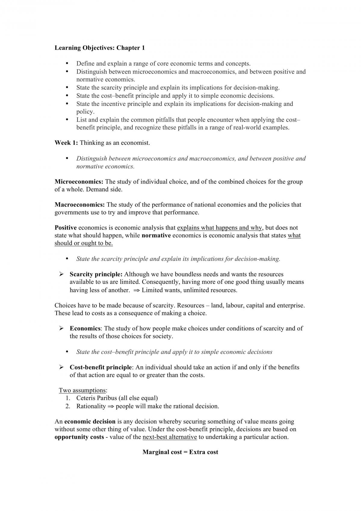 Textbook notes and summary for ECON1101 - Page 2