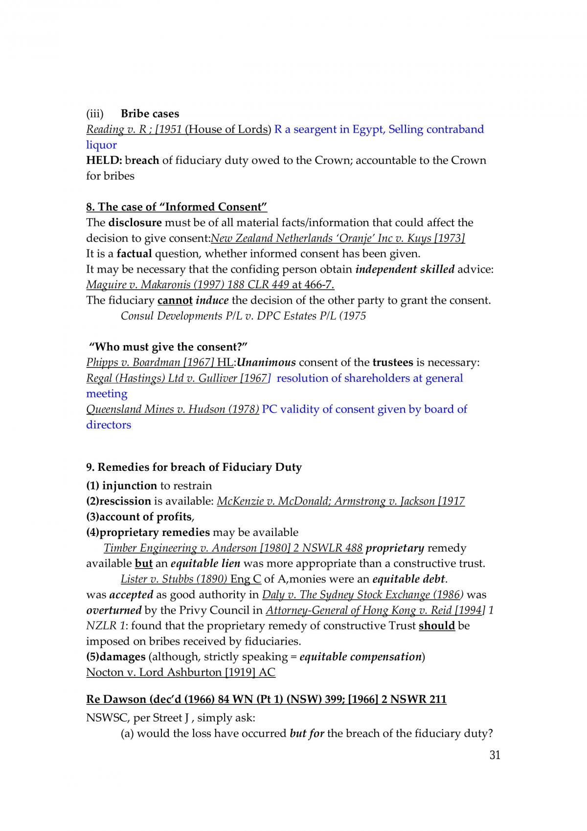 Equities & Trusts Summary - Page 31