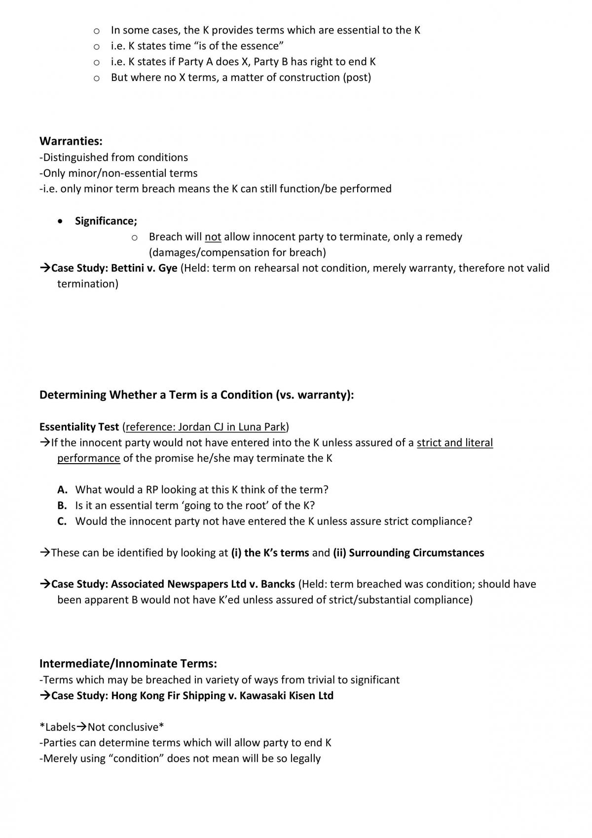 CLAW1001 Study Notes --> Distinction Student Notes - Page 11