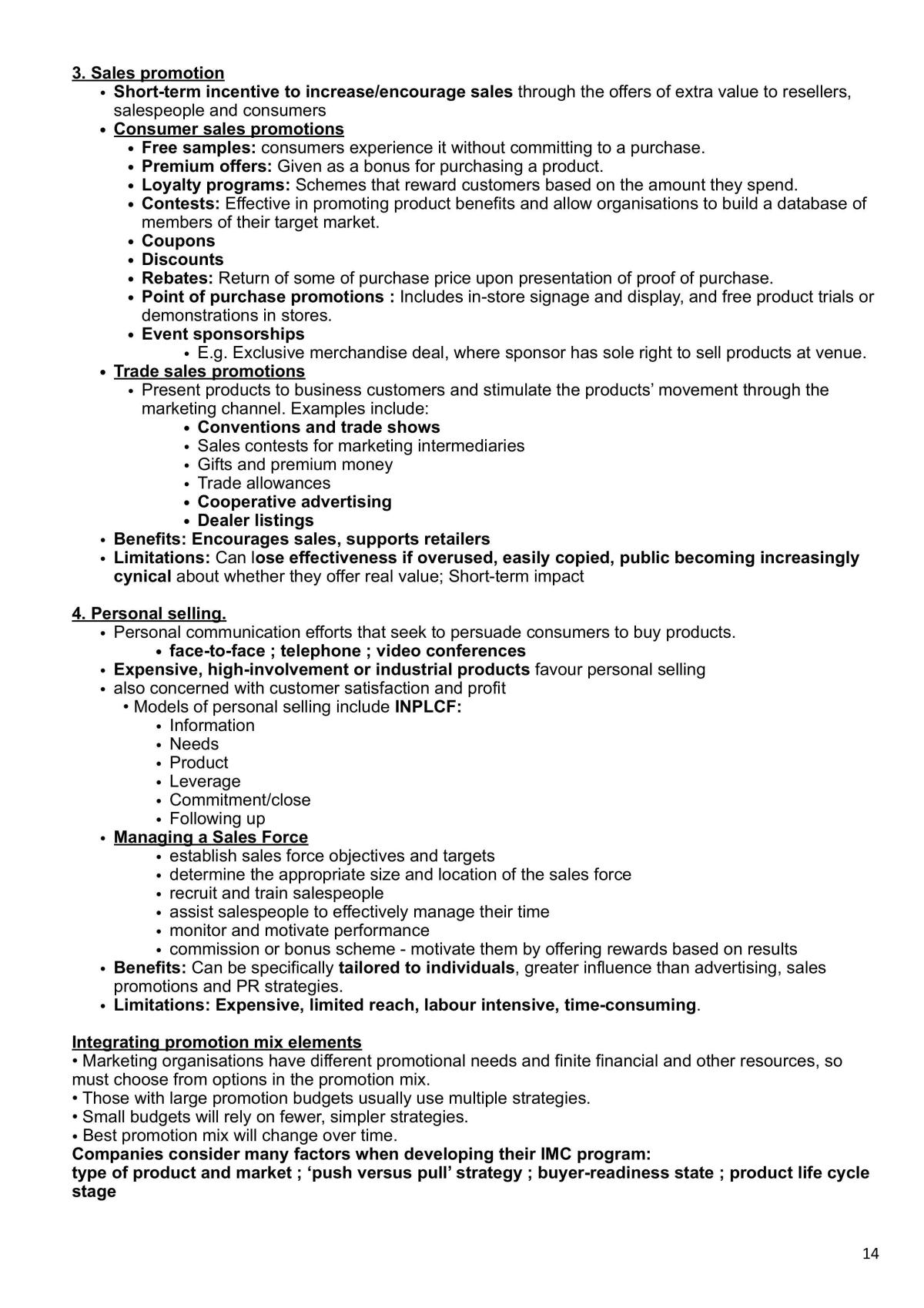 Marketing Foundations Course Study Notes - Page 14