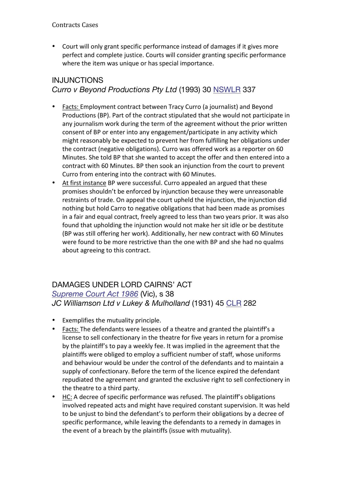 Contracts B Case Summaries - Page 28
