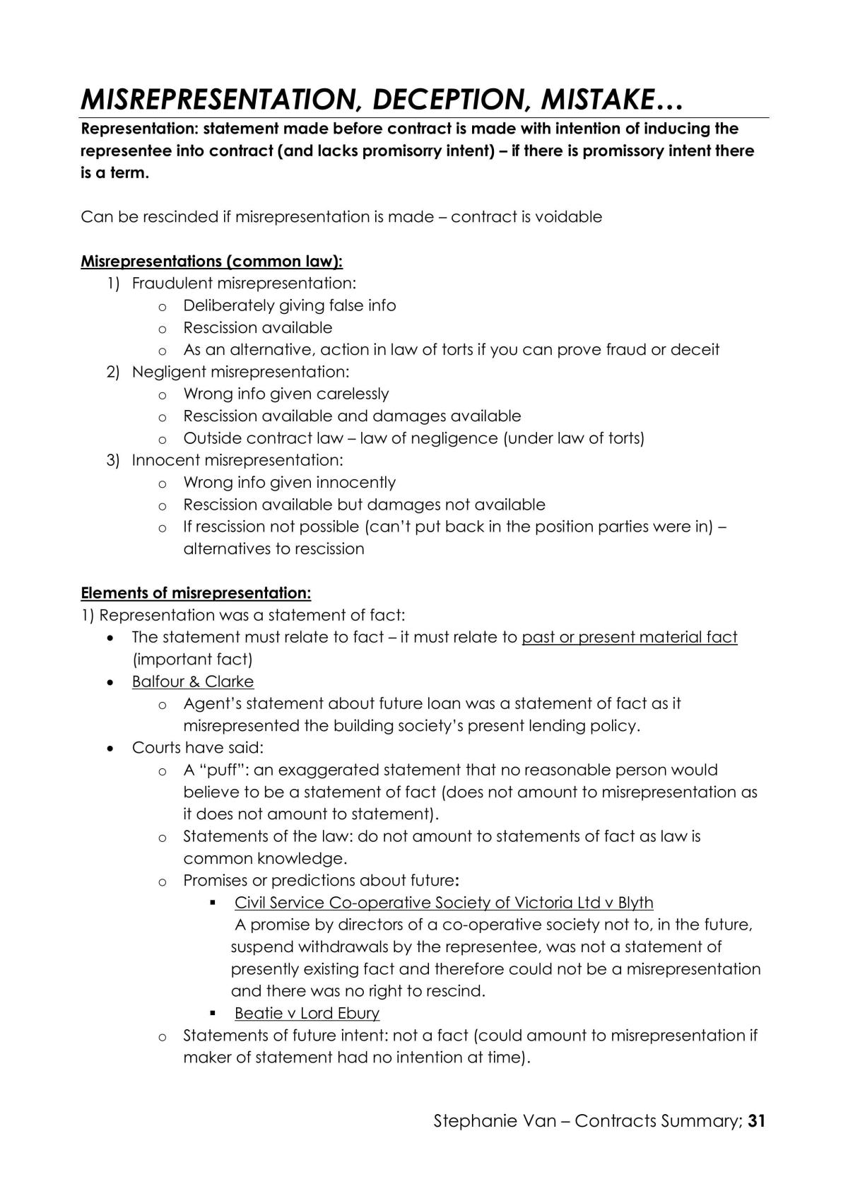 Contracts Comprehensive Notes - Page 31