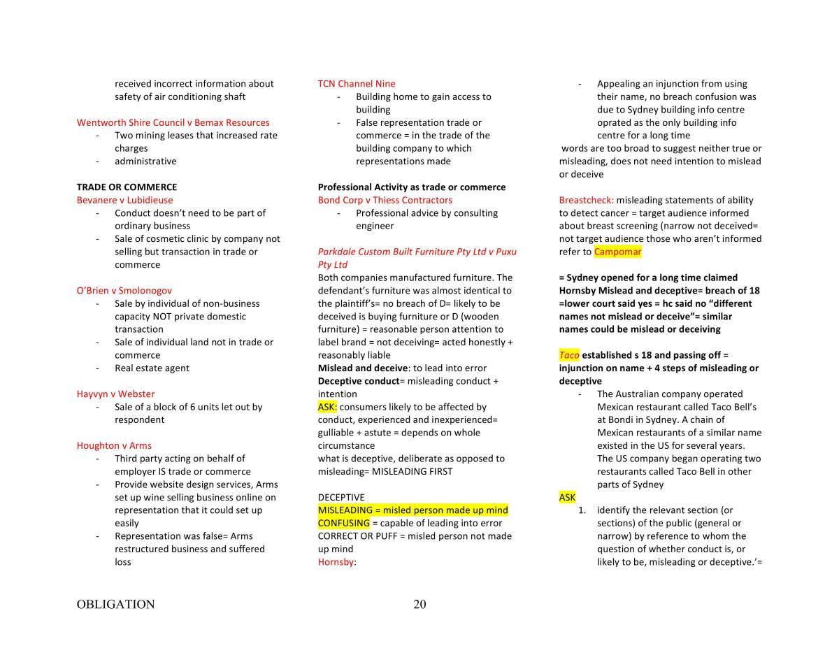Obligation Exam Notes - Page 20
