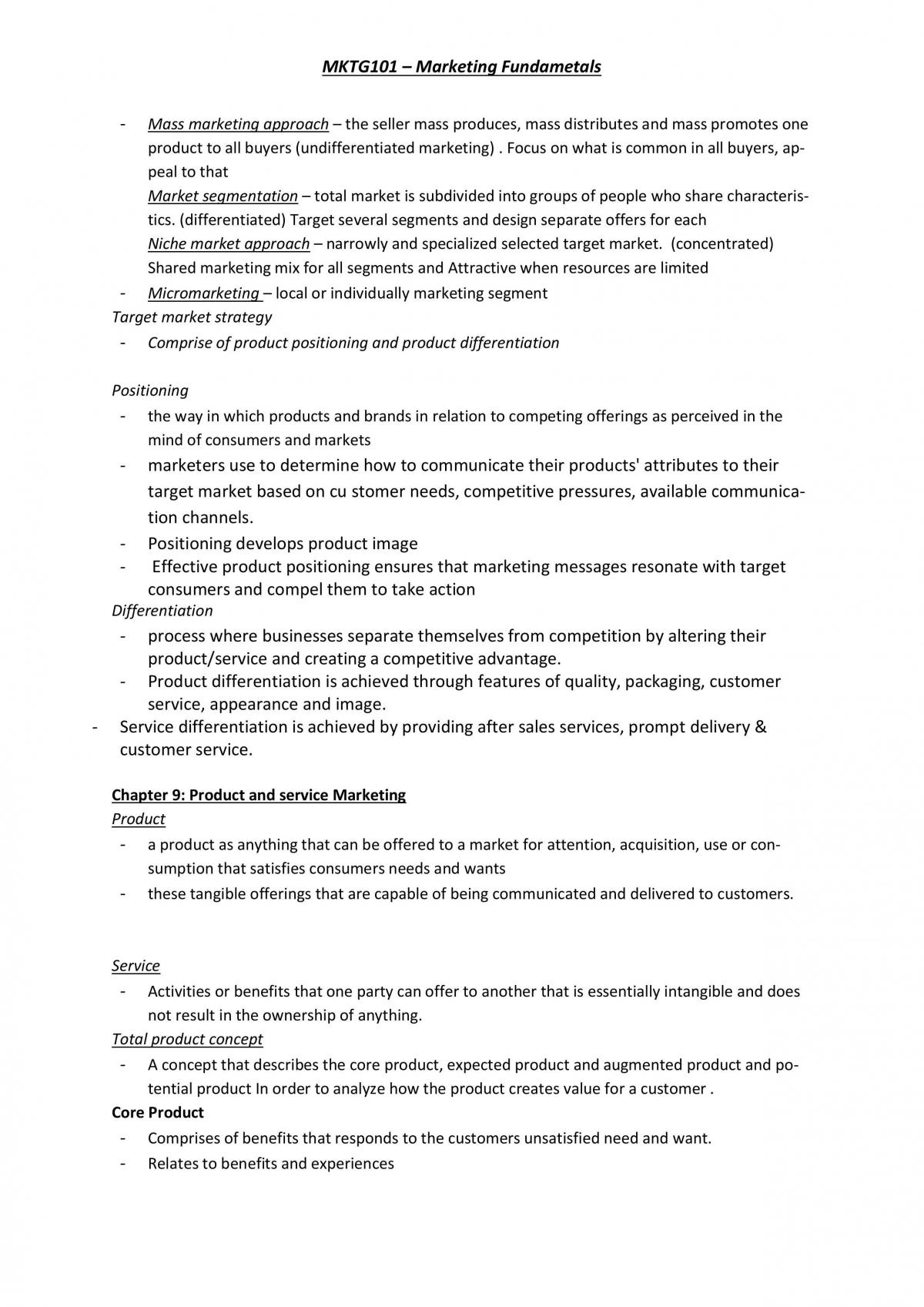 Marketing Fundamentals Notes - Page 15