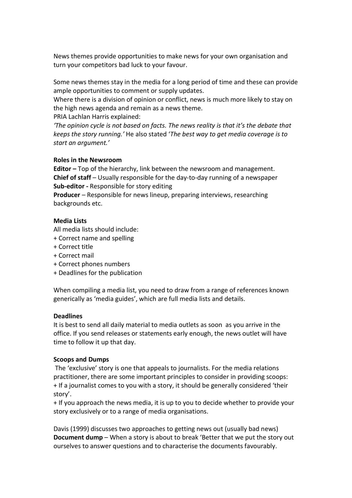 Media Relations Exam Notes 1-9 - Page 19