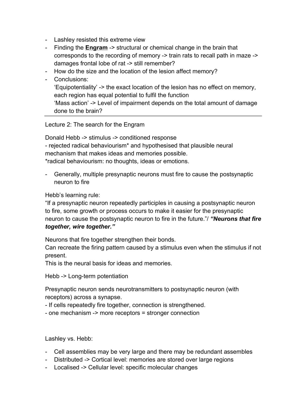 Mind, Brain and Behaviour 1 Study Notes - Page 10