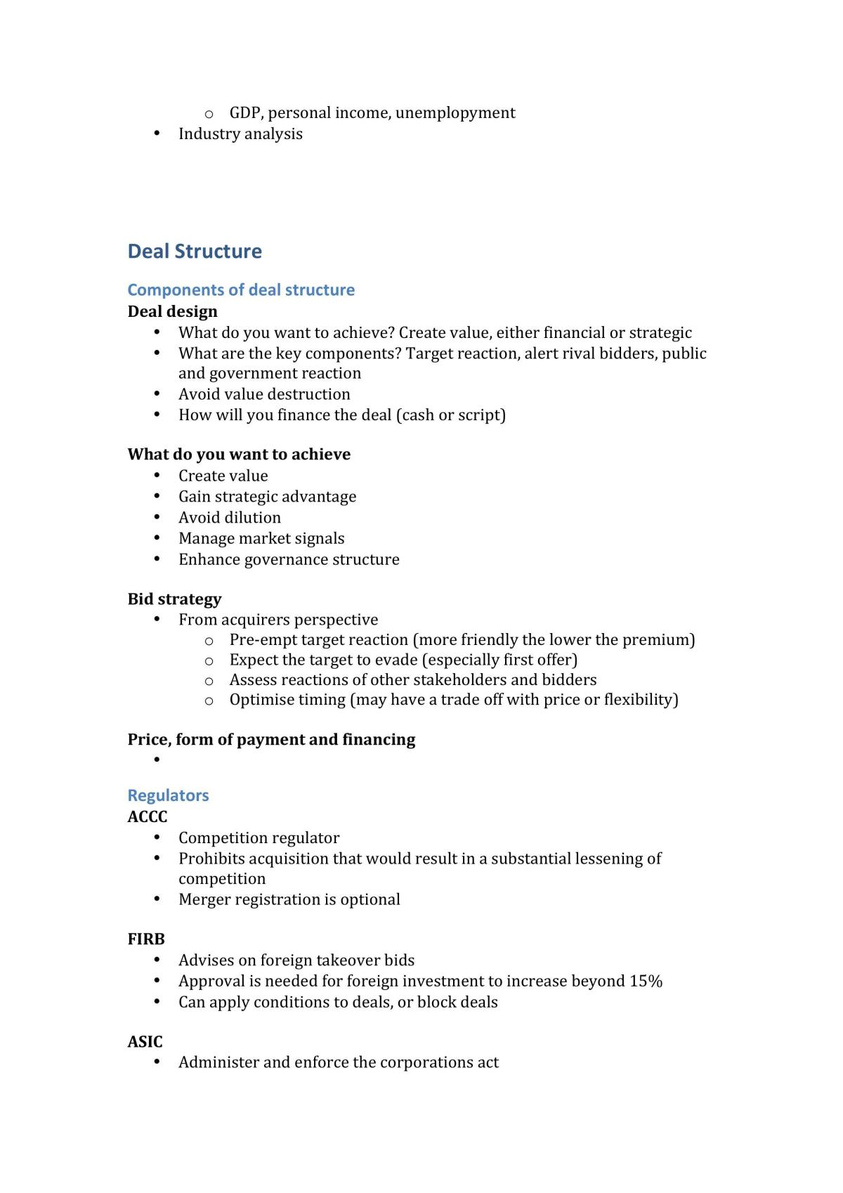 Mergers and Acquisitions Notes - Page 14