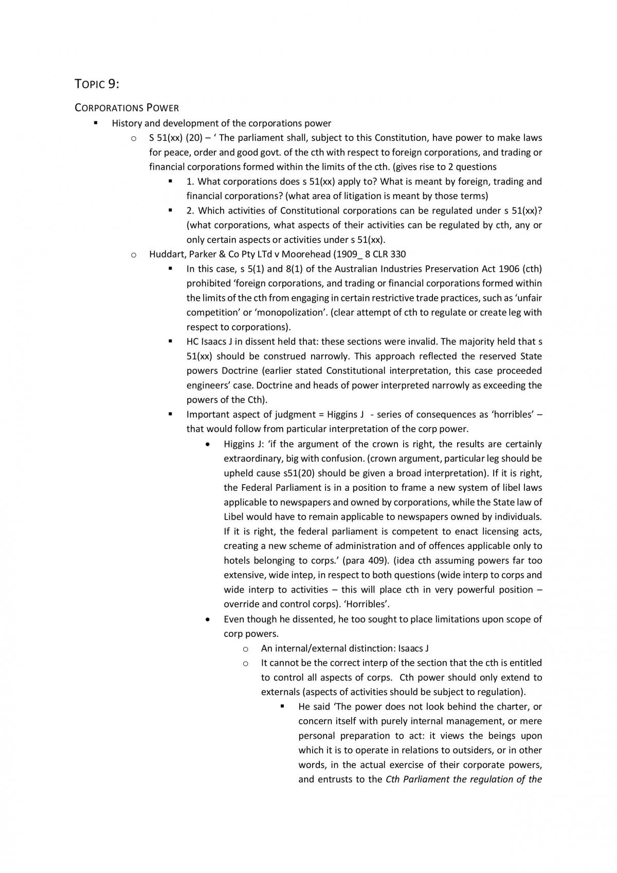 Final Exam Constitutional Exam Notes - Complete - Page 38