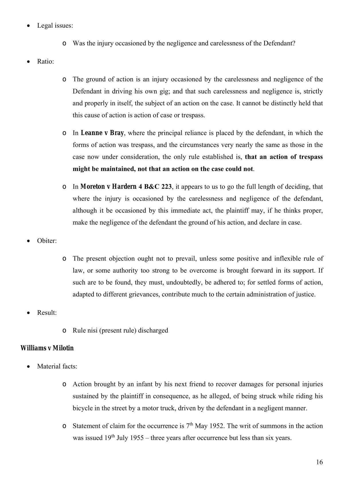 Notes for Torts - Page 16