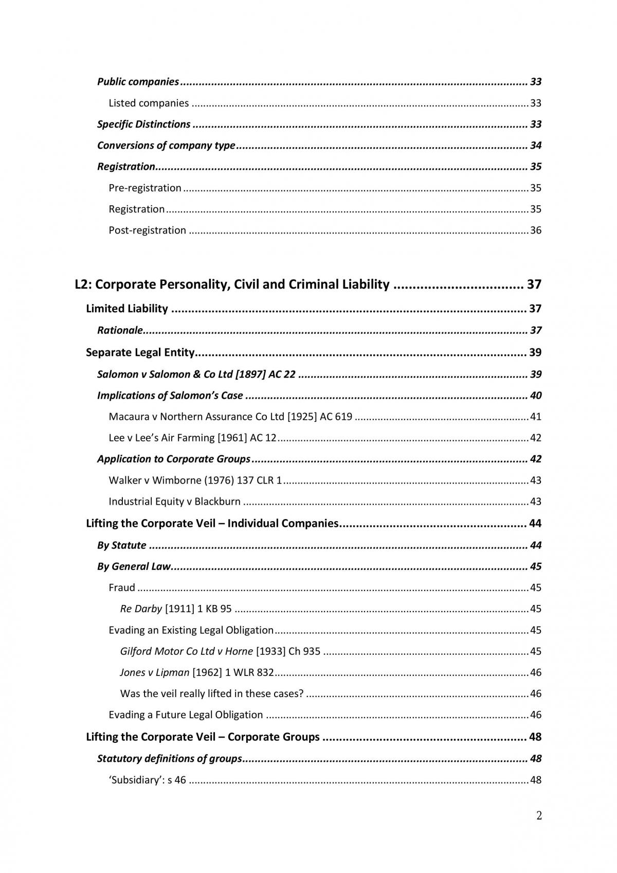 Corporations Law Full Study Notes Guide - Page 2